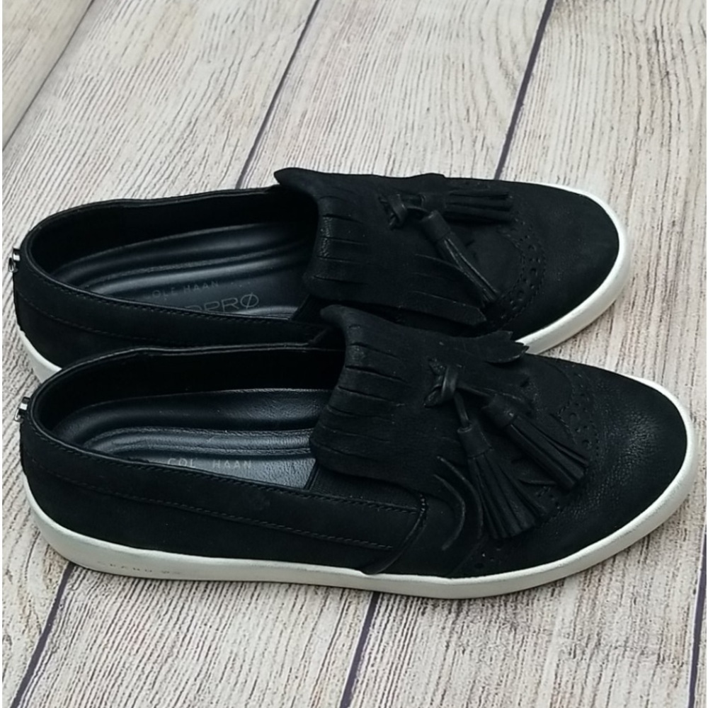 Cole Haan Grandpro Black Slip On Shoes